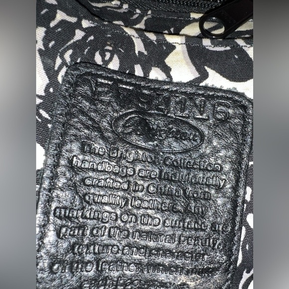 BRIGHTON Tweed Black Patent Leather Floral & Bow FOB Chain Purse - Picture 7 of 11